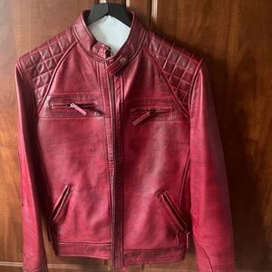 Men's leather jacket size M